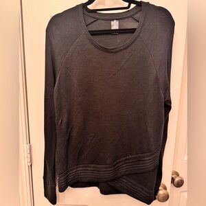 Active Life Black Crew Neck Sweater with Detail on bottom Size M